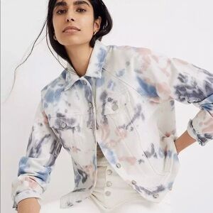 Madewell The Raglan Oversized Jean Jacket: Tie-Dyed Edition